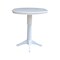 International Concepts Round 36 in Rd Top Pedestal Table, 12 in Leaf, 40.9 inH, Adjustable Height, White, 36 in W, 48 in L K08-36RXT-27B-6B-2 - alternate 4